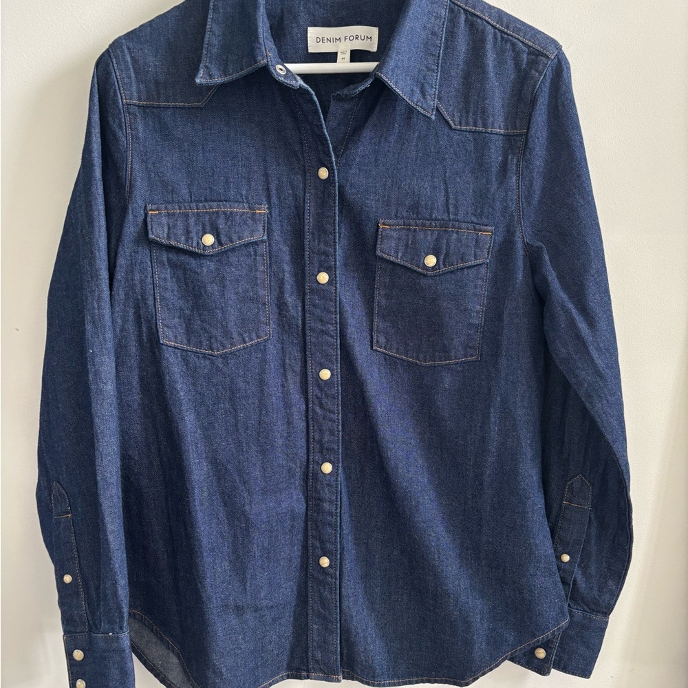 SOLD Denim Forum / Aritzia Western Snap Up Shirt | Medium - Picture 3 of 6
